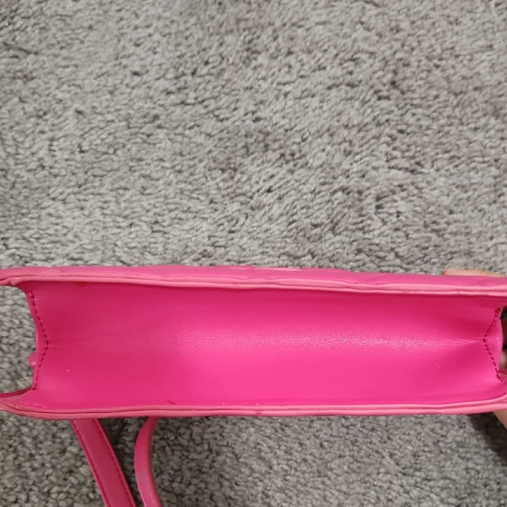 Forever 21 Pink Quilted Shoulder Bag/Purse With Adjustable Straps | One Size - Picture 8 of 11